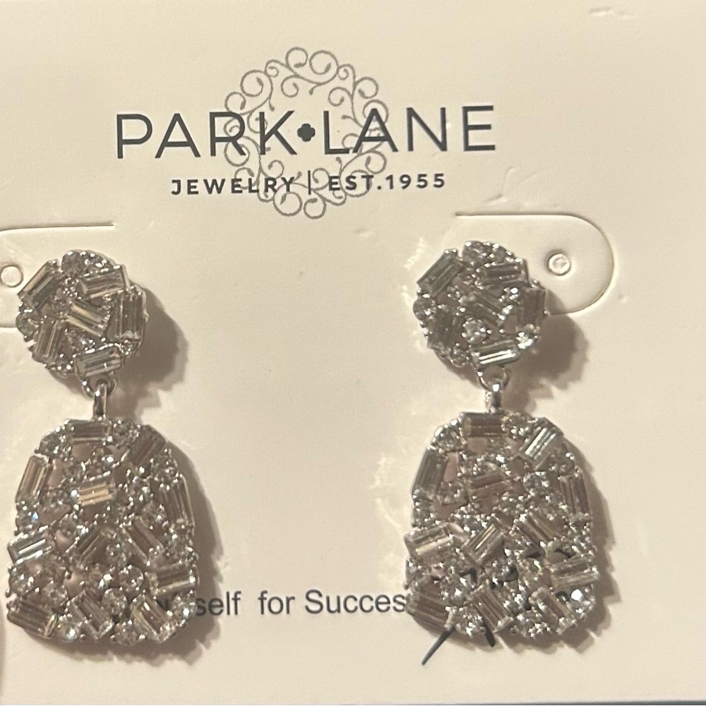 Park Lane Silver and Crystal Dangle Earrings